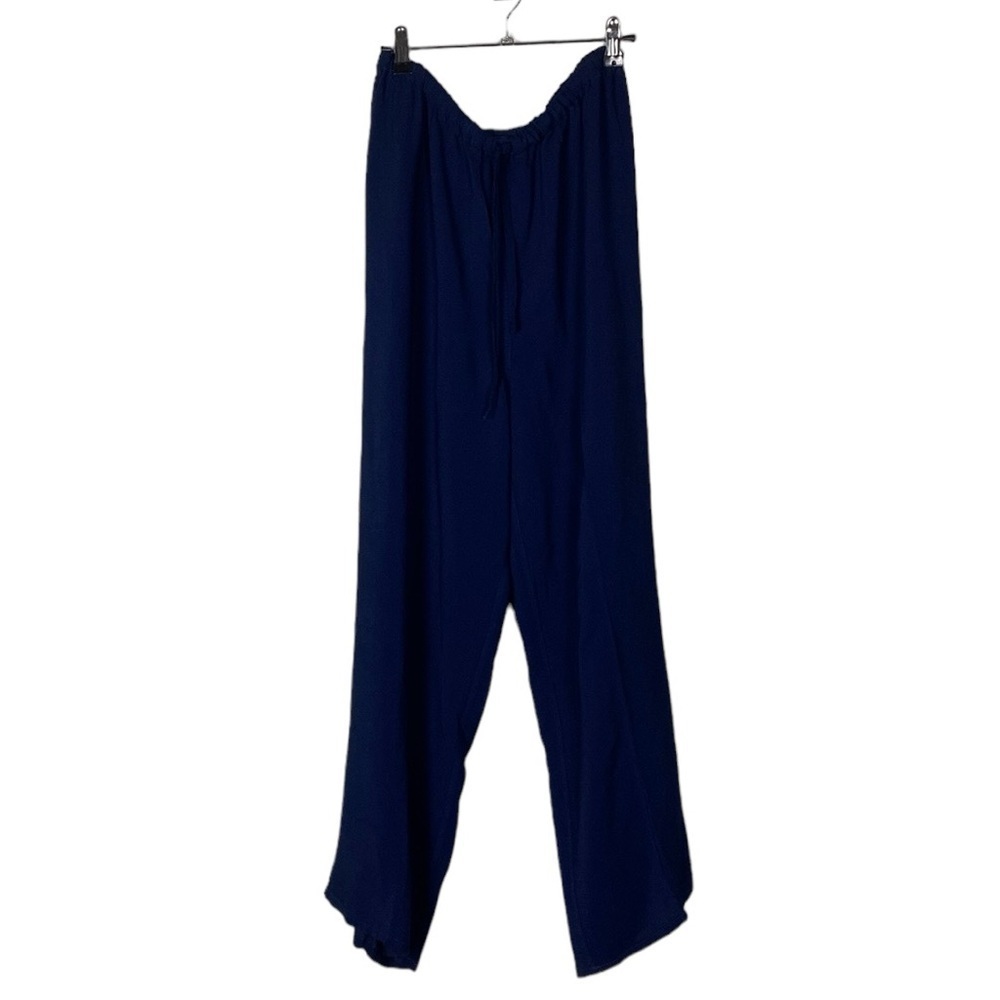 Vintage Laura, Ashley, navy blue lightweight, wide leg pants